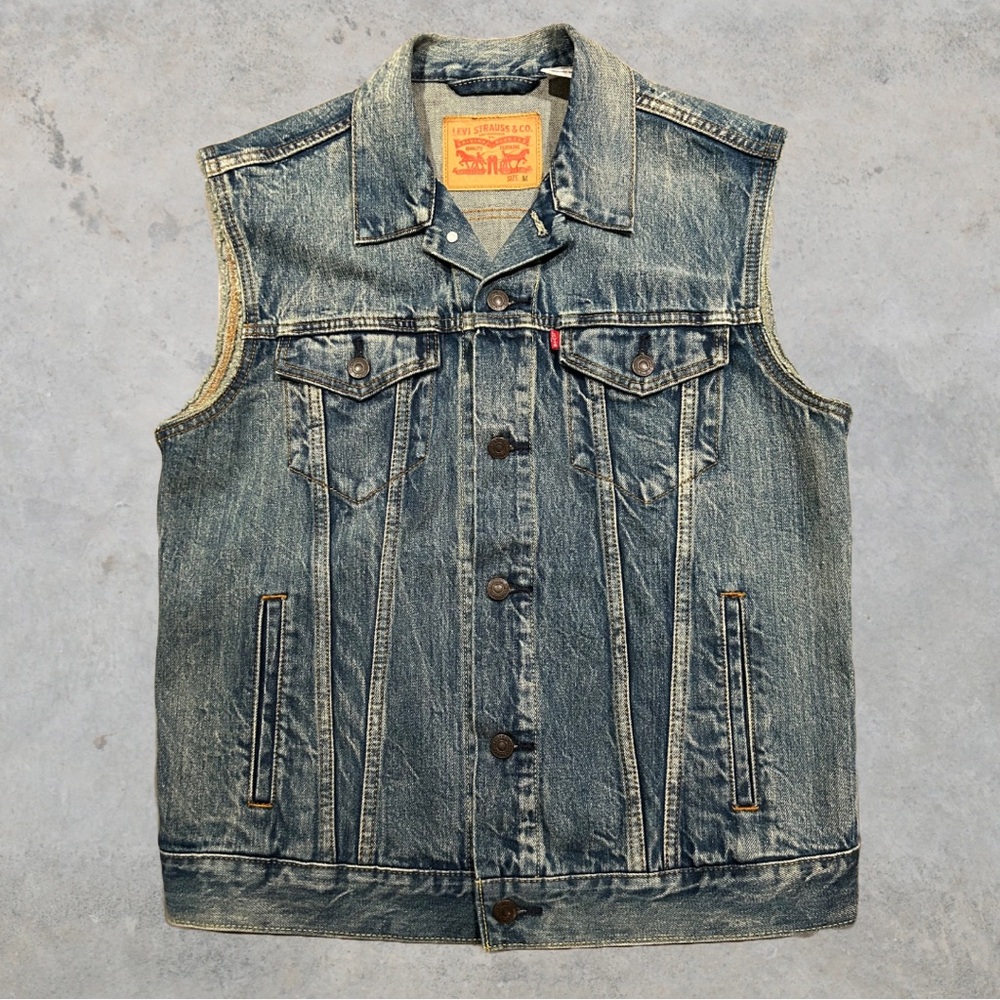 Levi's Vintage Washed Denim Vest - Blue